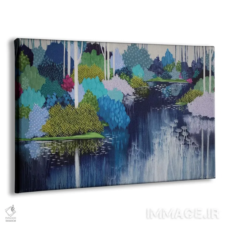 تابلو درختان اوکالیپتوس سفید (گوستگام) اثر کلر برمنر - نمای پرسپکتیو محصول