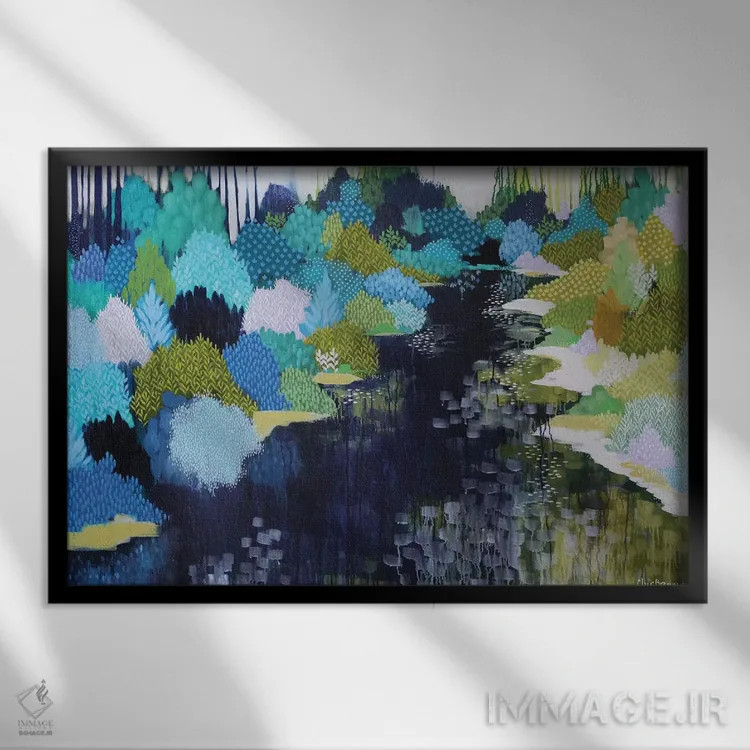 تابلو آخرین نور اثر کلر برمنر - نمای قابدار مشکی