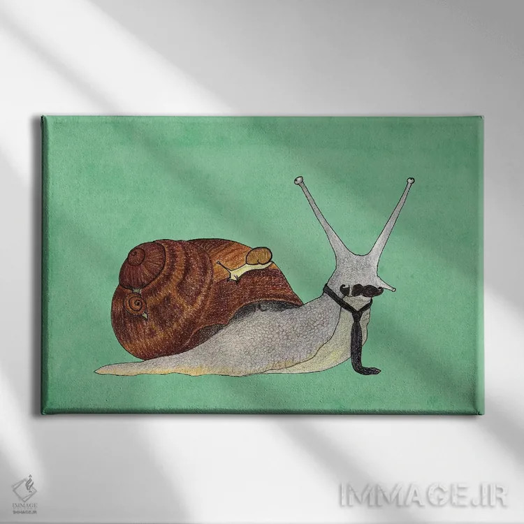 تابلو آقای حلزون اثر باروف - نمای روبهرو روی دیوار