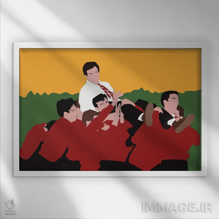 تابلو انجمن شاعران مرده (فیلم) اثر بوریلیانا - نمای قابدار سفید