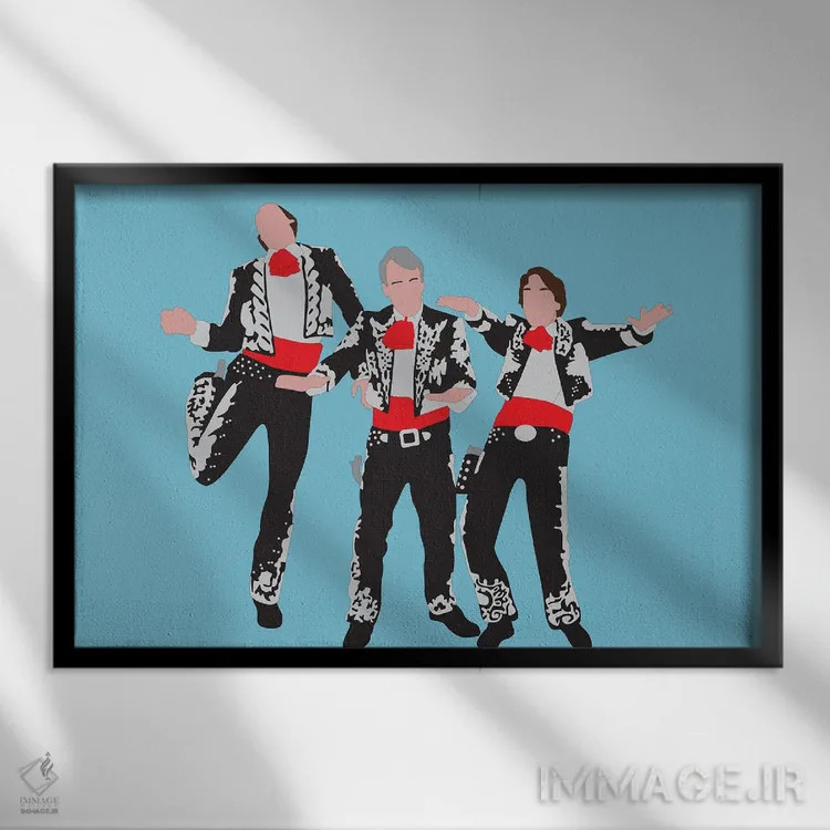 تابلو سه دوست (فیلم) اثر بوریلیانا - نمای قابدار مشکی