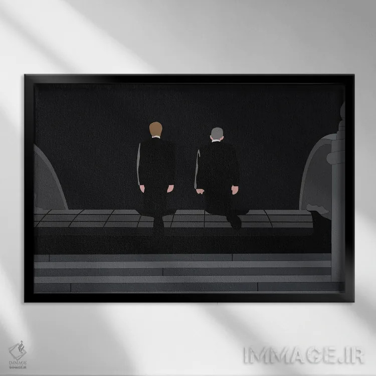 تابلو ملاقات با جو بلک (فیلم) اثر بوریلیانا - نمای قابدار مشکی