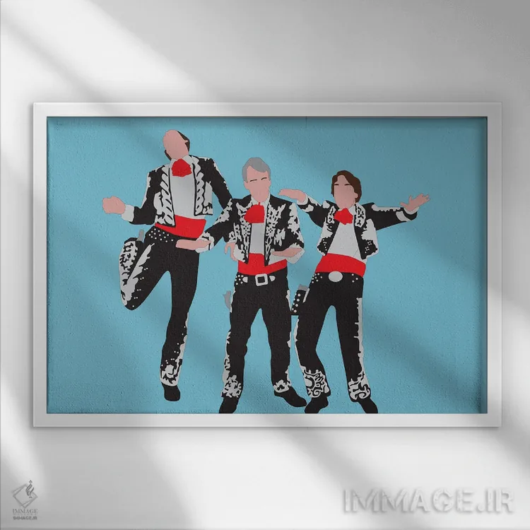 تابلو سه دوست (فیلم) اثر بوریلیانا - نمای قابدار سفید