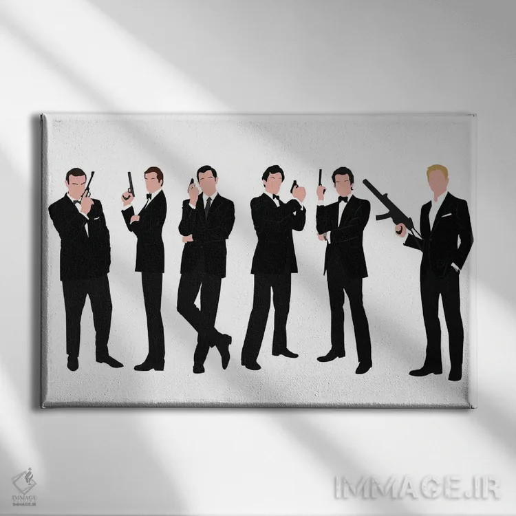 تابلو جیمز باند (فیلم) اثر بوریلیانا - نمای روبهرو روی دیوار