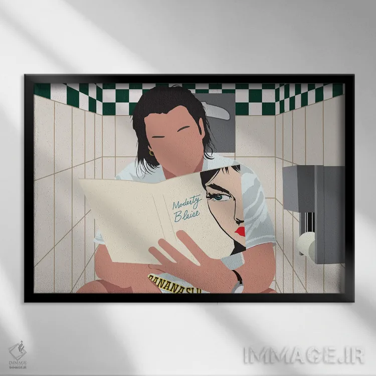 تابلو داستان عامهپسند وینسنت وگا (فیلم) اثر بوریلیانا - نمای قابدار مشکی