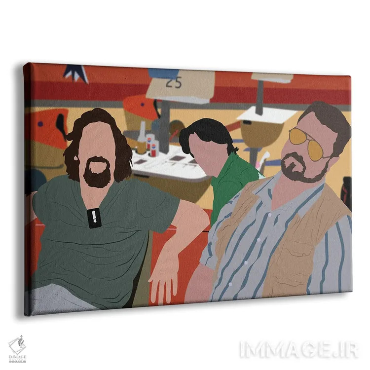 تابلو بیگ لبوسکی، دود، والتر و دانی (فیلم) اثر بوریلیانا - نمای پرسپکتیو محصول