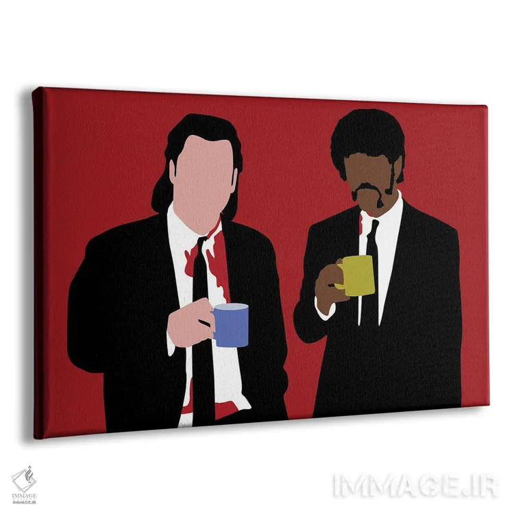 تابلو ژول و وینسنت وگا داستان عامهپسند II اثر بوریلیانا - نمای پرسپکتیو محصول