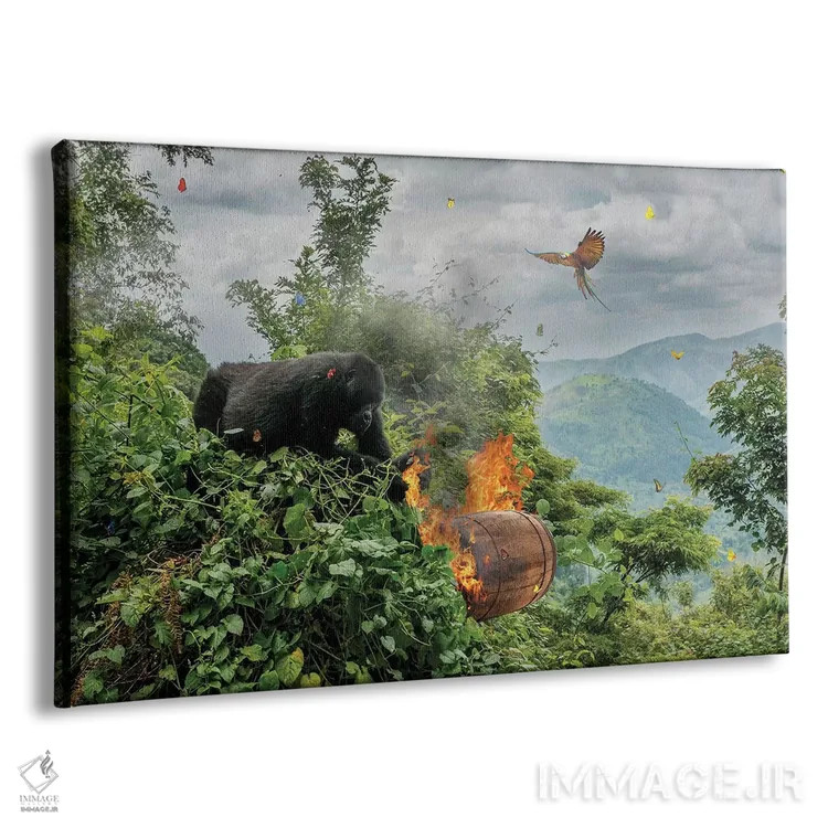 تابلو دانکی کونگ (بازی و شخصیت معروف) اثر جیسون بروک - نمای پرسپکتیو محصول