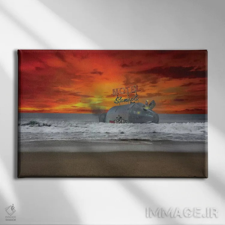 تابلو سقوط از فضا اثر جیسون بروک - نمای روبهرو روی دیوار