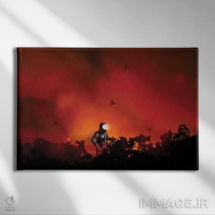 تابلو از خاکسترها اثر جیسون بروک - نمای روبهرو روی دیوار