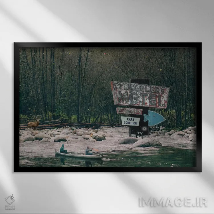 تابلو علائم را دنبال کن اثر جیسون بروک - نمای قابدار مشکی