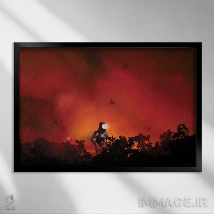 تابلو از خاکسترها اثر جیسون بروک - نمای قابدار مشکی