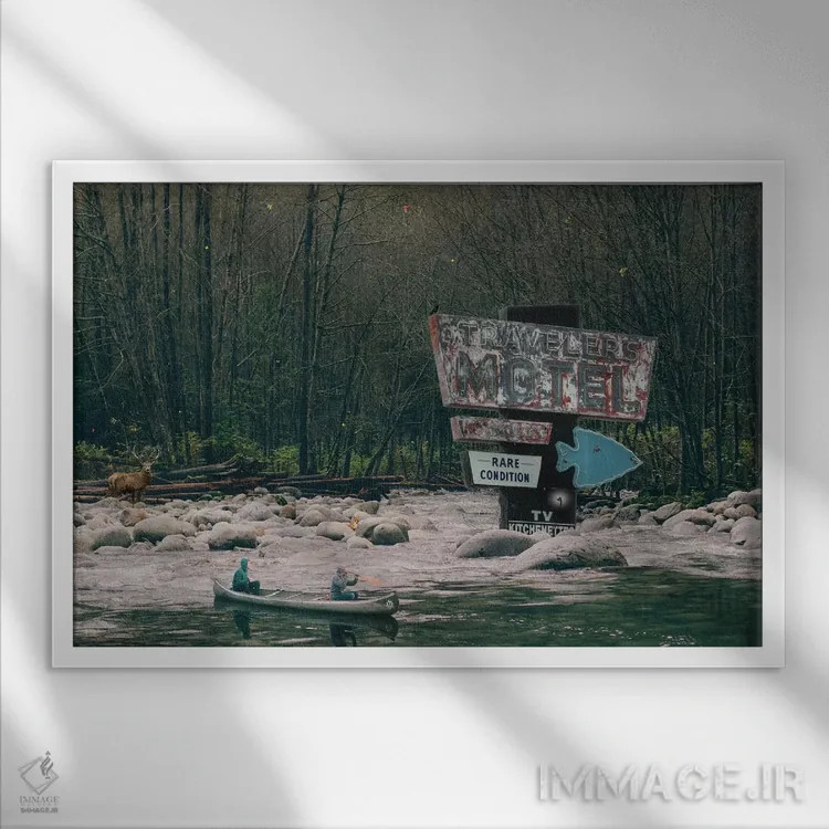 تابلو علائم را دنبال کن اثر جیسون بروک - نمای قابدار سفید