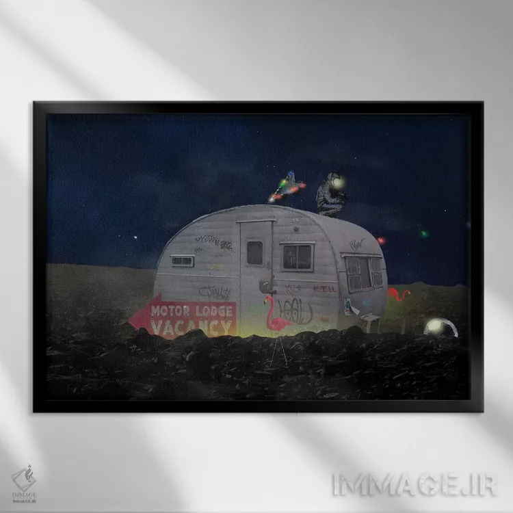 تابلو بازگشت به خانه (جشن مدرسه یا دانشگاه آمریکا) اثر جیسون بروک - نمای قابدار مشکی