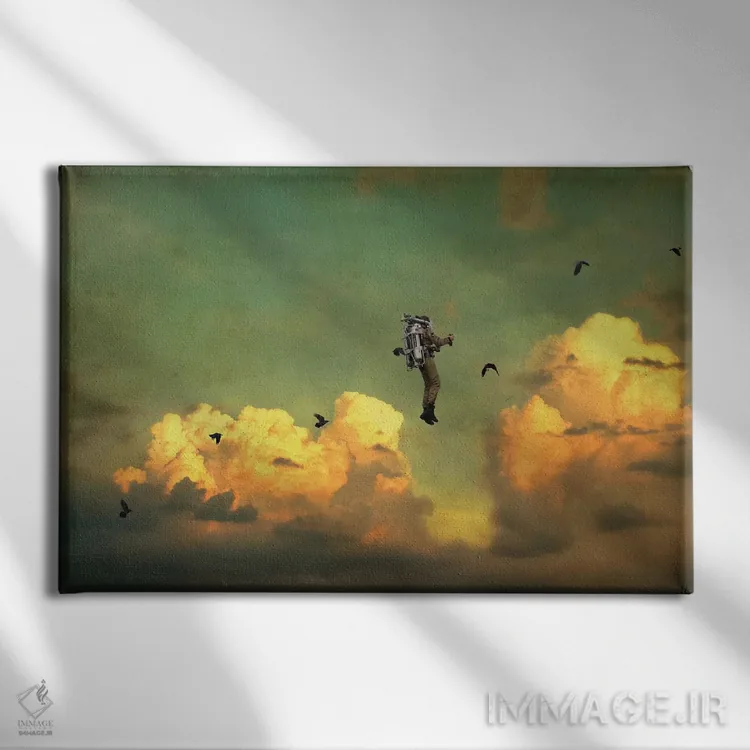تابلو ایکـاروس (اسطوره یونانی) اثر جیسون بروک - نمای روبهرو روی دیوار
