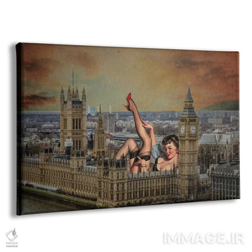 تابلو پینآپ لندن اثر جیسون بروک - نمای پرسپکتیو محصول