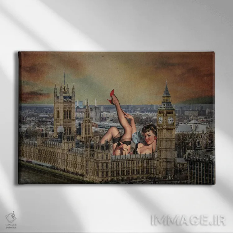 تابلو پینآپ لندن اثر جیسون بروک - نمای روبهرو روی دیوار