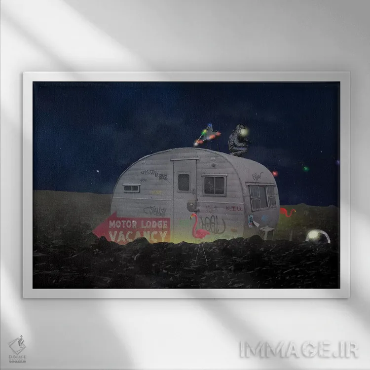 تابلو بازگشت به خانه (جشن مدرسه یا دانشگاه آمریکا) اثر جیسون بروک - نمای قابدار سفید