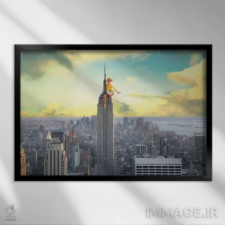 تابلو پینآپ نیویورک اثر جیسون بروک - نمای قابدار مشکی