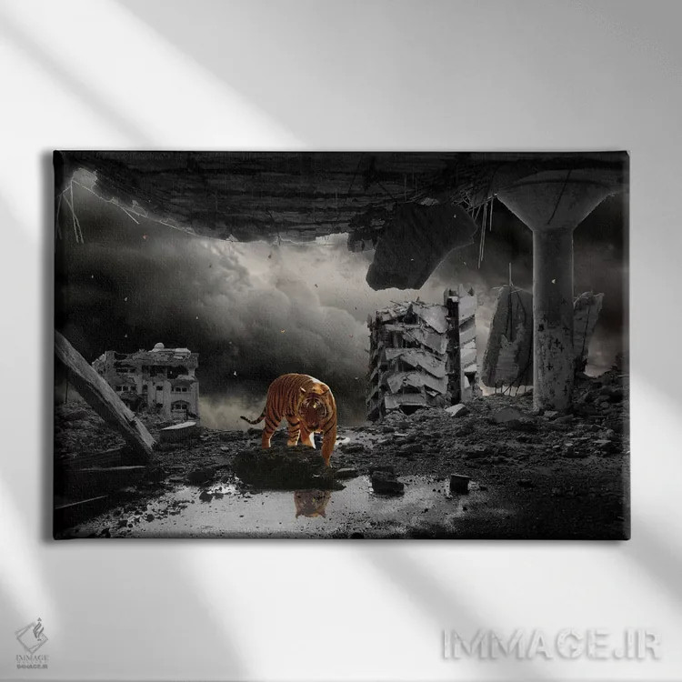 تابلو فاجعهای بسیار کنجکاو اثر جیسون بروک - نمای روبهرو روی دیوار