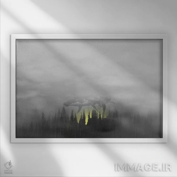 تابلو شکاف/رخنه اثر جیسون بروک - نمای قابدار سفید