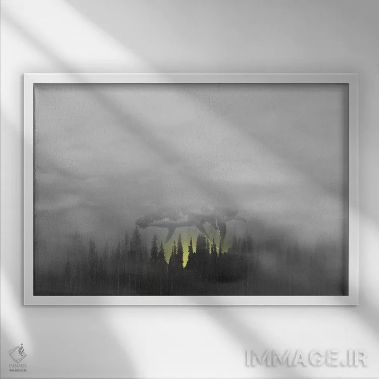 تابلو شکاف/رخنه اثر جیسون بروک - نمای قابدار سفید