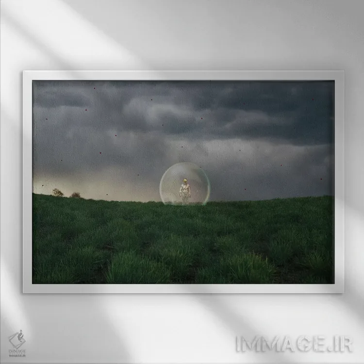 تابلو کیمیاگر اثر جیسون بروک - نمای قابدار سفید