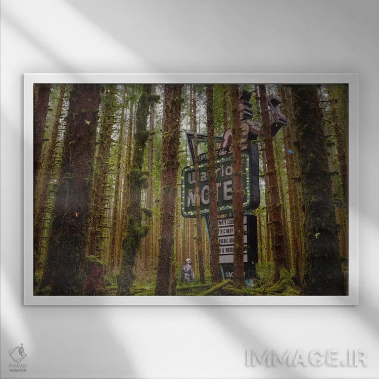 تابلو اریون (صورت فلکی شکارچی) اثر جیسون بروک - نمای قابدار سفید