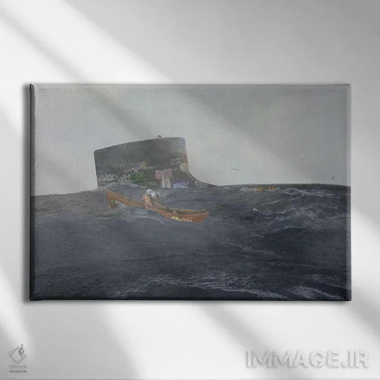 تابلو بال و دعا (اصطلاح امید/تشویق) اثر جیسون بروک - نمای روبهرو روی دیوار