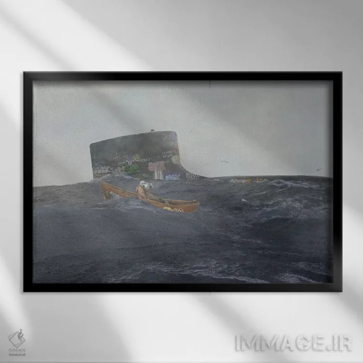 تابلو بال و دعا (اصطلاح امید/تشویق) اثر جیسون بروک - نمای قابدار مشکی