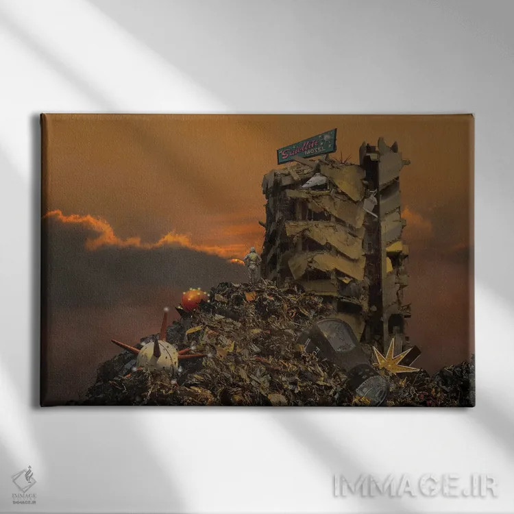 تابلو آسمان در حال سقوط است اثر جیسون بروک - نمای روبهرو روی دیوار