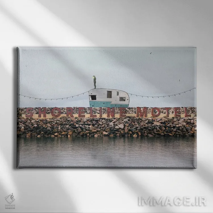 تابلو آینده بیساحل (آینده نامطمئن) اثر جیسون بروک - نمای روبهرو روی دیوار