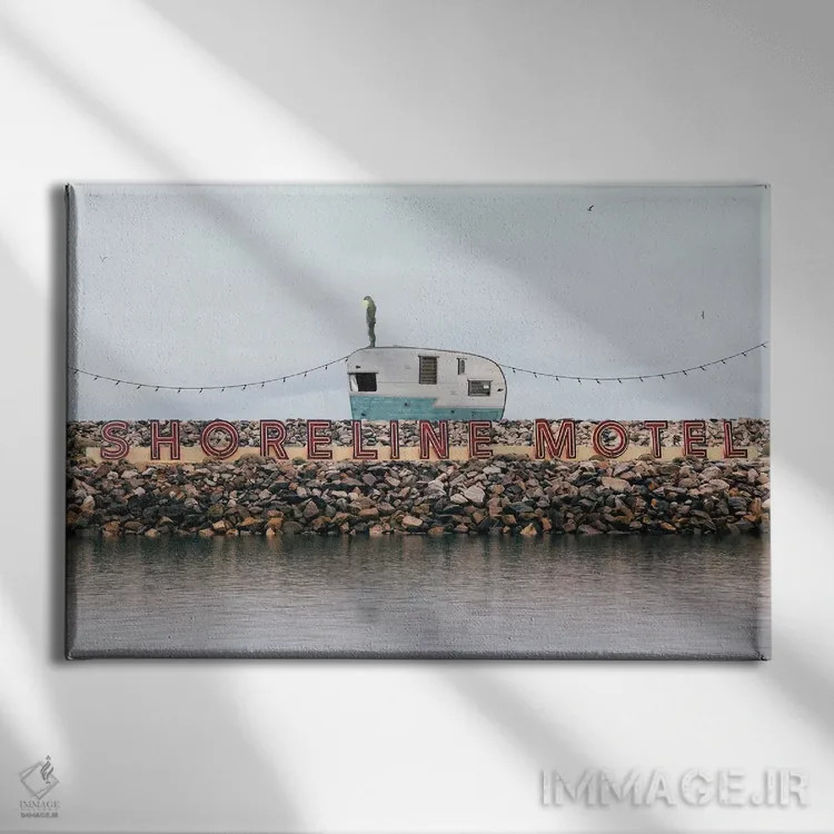 تابلو آینده بیساحل (آینده نامطمئن) اثر جیسون بروک - نمای روبهرو روی دیوار