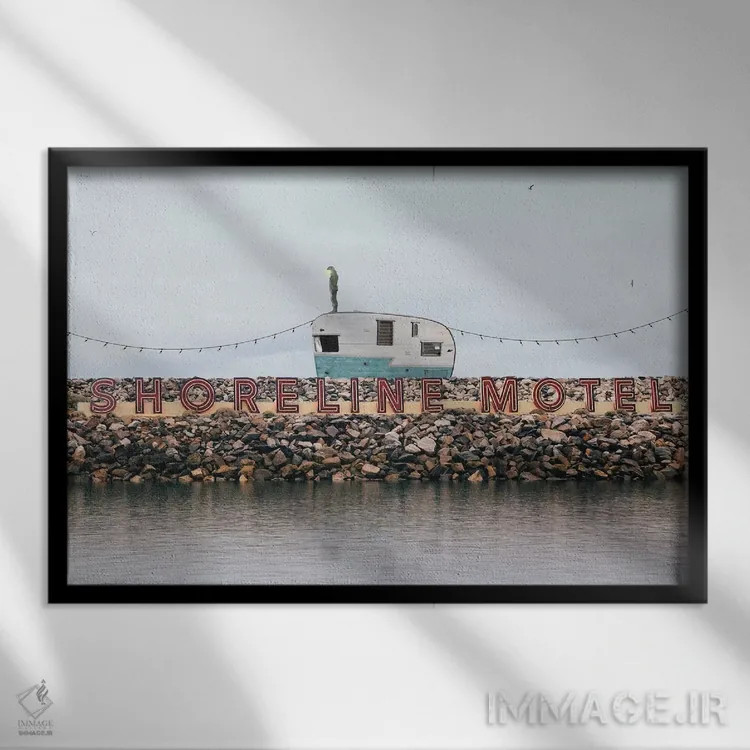 تابلو آینده بیساحل (آینده نامطمئن) اثر جیسون بروک - نمای قابدار مشکی