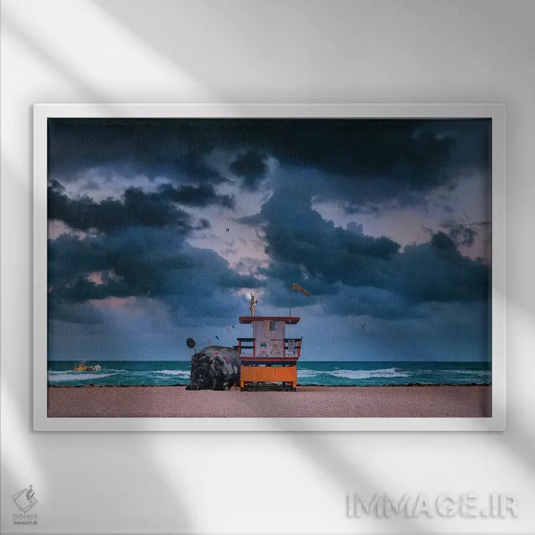 تابلو نگهبان اثر جیسون بروک - نمای قابدار سفید