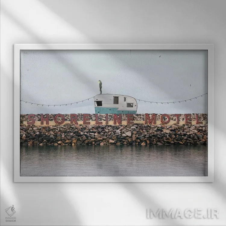 تابلو آینده بیساحل (آینده نامطمئن) اثر جیسون بروک - نمای قابدار سفید
