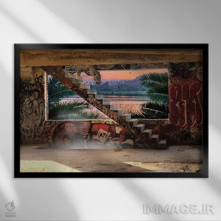 تابلو قصهٔ هشداردهنده اثر جیسون بروک - نمای قابدار مشکی