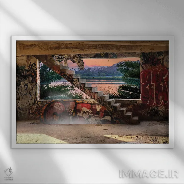 تابلو قصهٔ هشداردهنده اثر جیسون بروک - نمای قابدار سفید