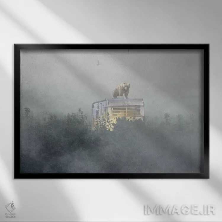 تابلو شکار شدن اثر جیسون بروک - نمای قابدار مشکی