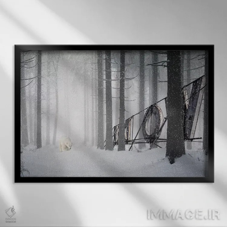 تابلو چه دنیای شگفتانگیزی اثر جیسون بروک - نمای قابدار مشکی