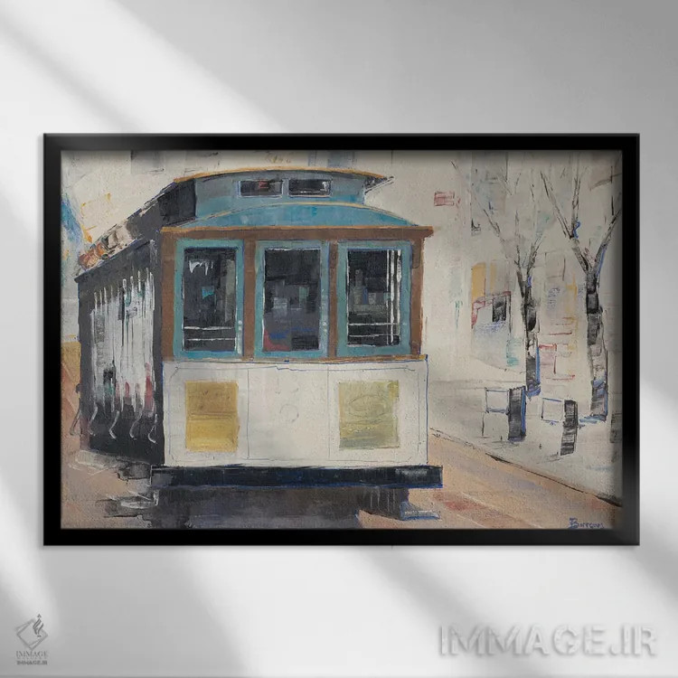 تابلو شهر کابلی اثر جان باروز - نمای قابدار مشکی