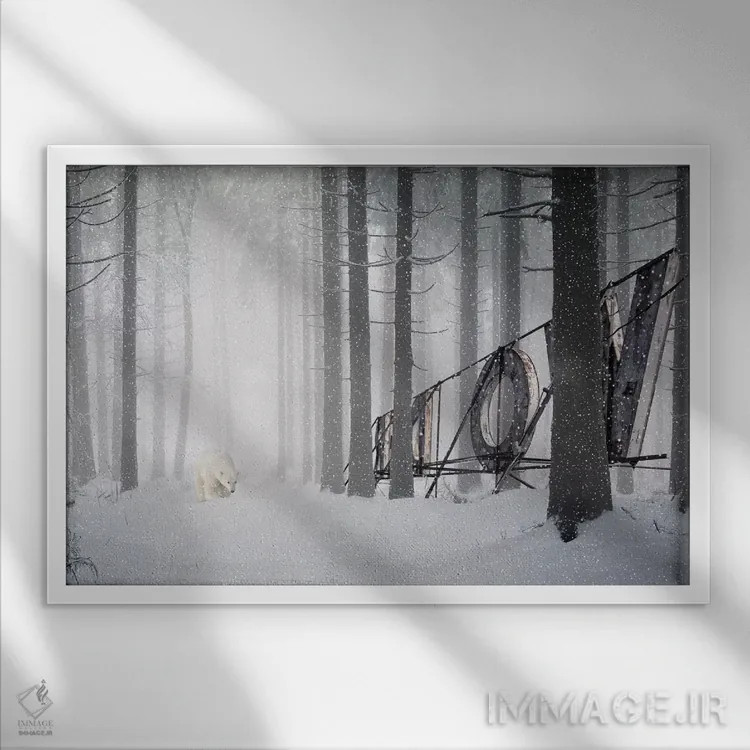 تابلو چه دنیای شگفتانگیزی اثر جیسون بروک - نمای قابدار سفید