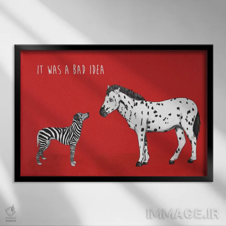 تابلو ایده بد اثر بالازس شولتی - نمای قابدار مشکی