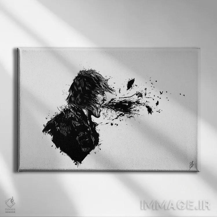 تابلو جیغ دو اثر بالازس شولتی - نمای روبهرو روی دیوار