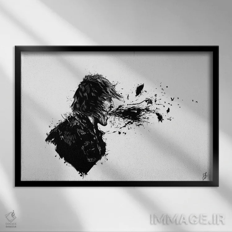 تابلو جیغ دو اثر بالازس شولتی - نمای قابدار مشکی