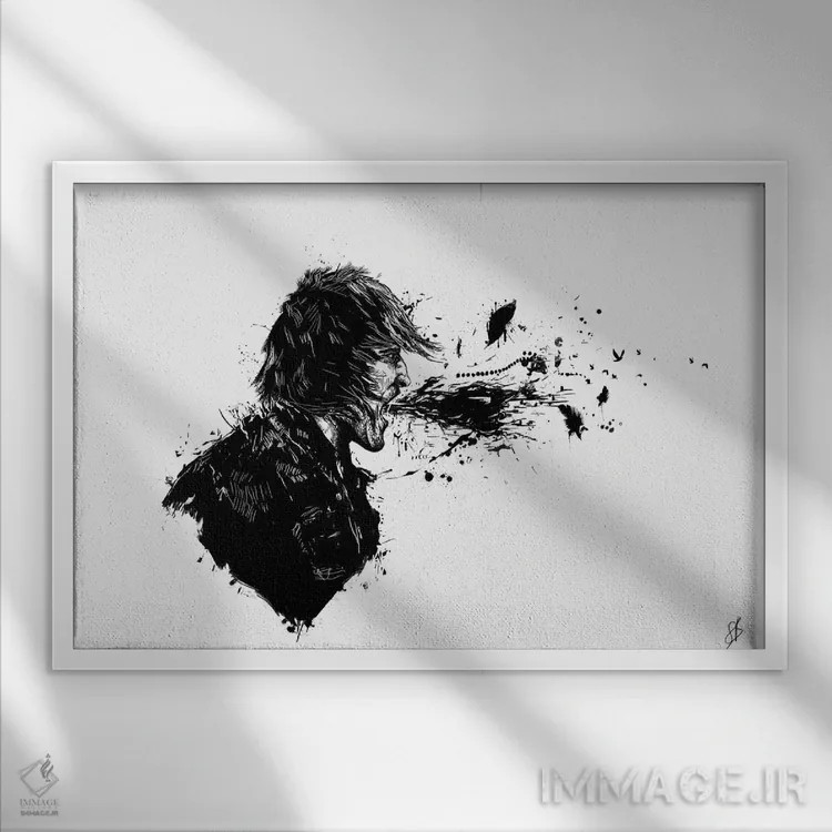 تابلو جیغ دو اثر بالازس شولتی - نمای قابدار سفید