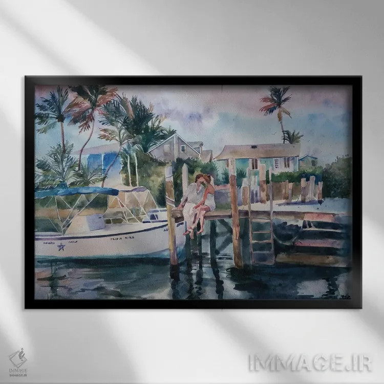 تابلو زوج اثر بوگدان شیپتنکو - نمای قابدار مشکی