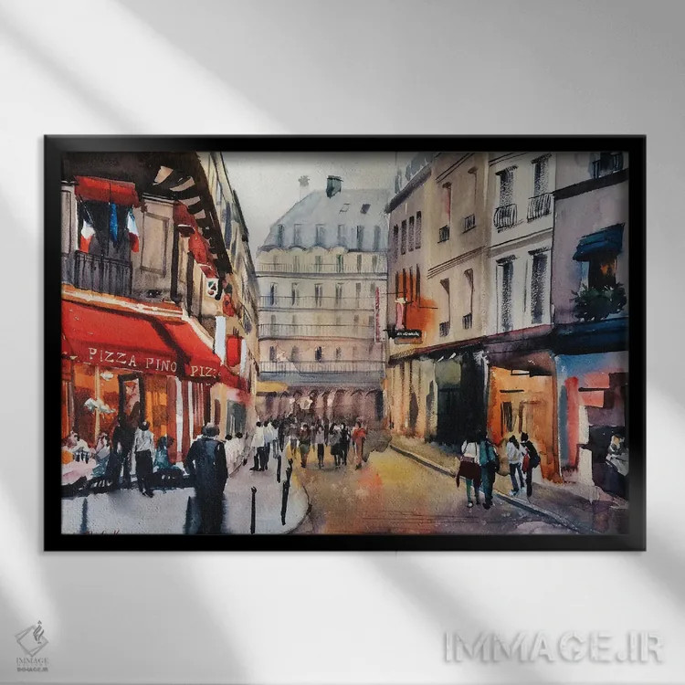 تابلو پاریس هنگام عصر اثر بوگدان شیپتنکو - نمای قابدار مشکی