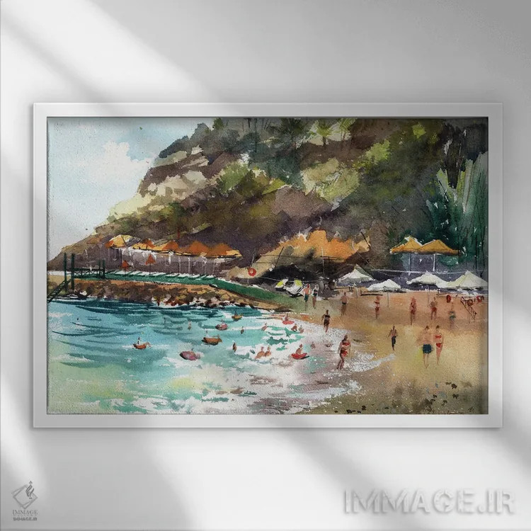 تابلو ساحل لاگونا اثر بوگدان شیپتنکو - نمای قابدار سفید