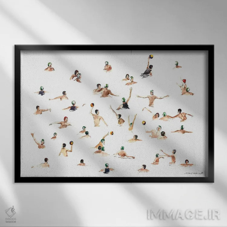 تابلو واترپلو اثر بوگدان شیپتنکو - نمای قابدار مشکی